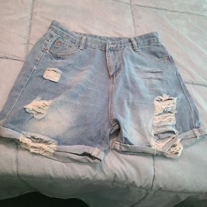 Distressed shorts